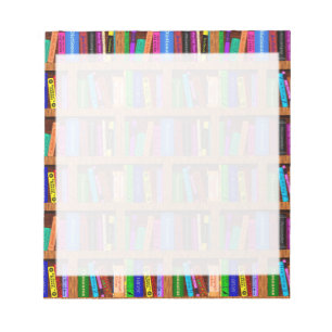 Bibliotheks-Buch-Regal-Muster für Leser Notizblock