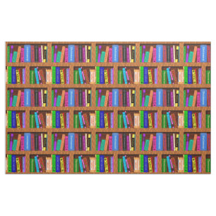 Bibliotheks-Buch-Regal-Muster für Leser Stoff