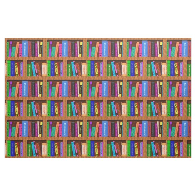 Bibliotheks-Buch-Regal-Muster für Leser Stoff (Fat Quarter (45,7 x 55,9 cm))