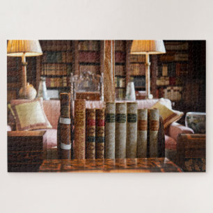 Bibliotheks-Bücherwurm an Hever Schloss - 20x30 - Puzzle