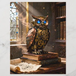 Bibliotheks-Eulen-Schrappbuch-Papier