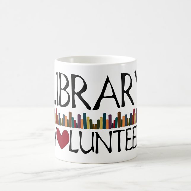 Bibliotheks-freiwillige Bücher Kaffeetasse (Mittel)