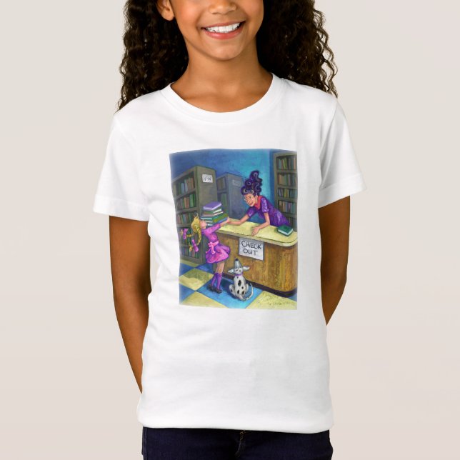 Bibliotheks-Karo-heraus Grafik T-Shirt (Vorderseite)