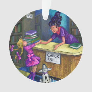 Bibliotheks-Karo heraus Ornament