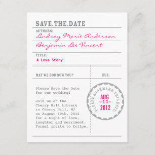 Bibliotheks-Karte Save the Date