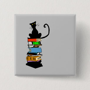 Bibliotheks-Katze Button