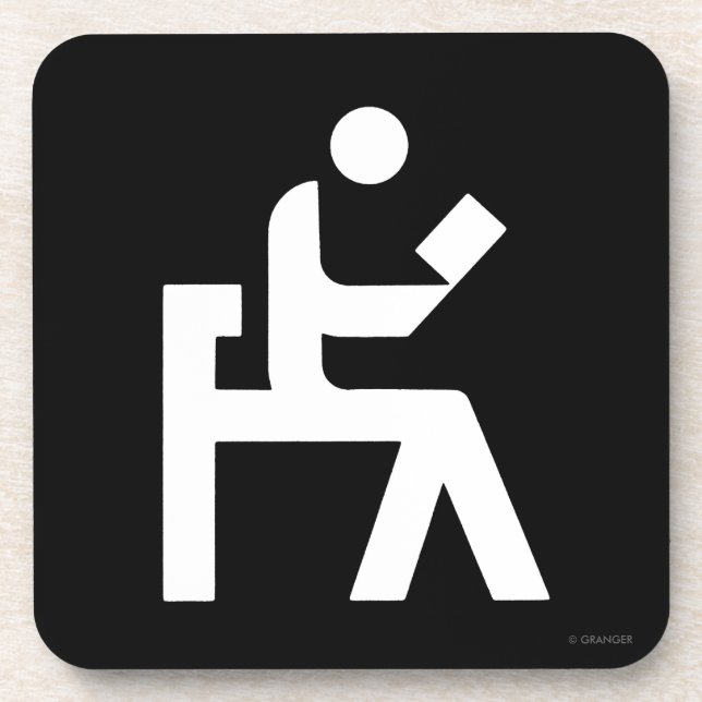 Bibliotheks-Leseraum Getränkeuntersetzer (Vorderseite)