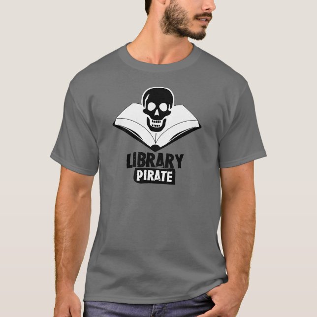 Bibliotheks-Pirat T-Shirt (Vorderseite)