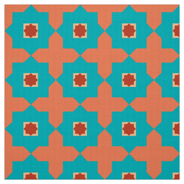 Bibliotheks-Raum-Marokkaner-Fliesen Stoff (Muster)