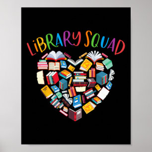 Bibliotheks-Team Bibliothekar Bücherwurm Bücherlie Poster
