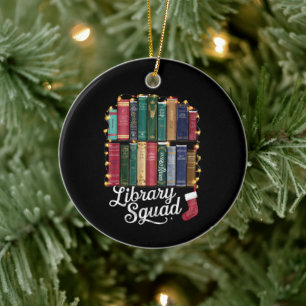 Bibliotheks-Team Weihnachten Buchliebhaber Team Le Keramik Ornament