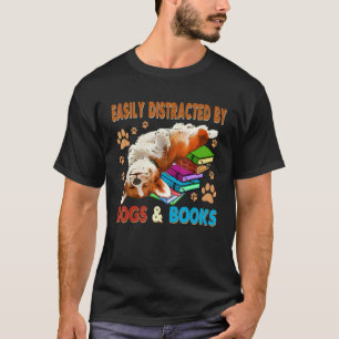 Bibliotheks-Thema Leicht ablenkbar durch Bücher un T-Shirt