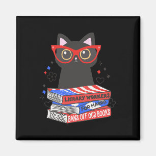 Bibliotheksarbeiter für Kamala verbotene Bücher Bi Magnet