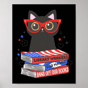 Bibliotheksarbeiter für Kamala verbotene Bücher Bi Poster