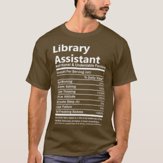 Bibliotheksassistent Ernährung und unbestrittene F T-Shirt
