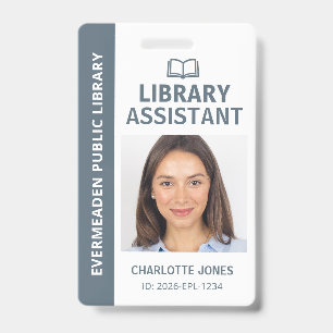 Bibliotheksassistenten-Identifikationsfoto-ID Ausweis