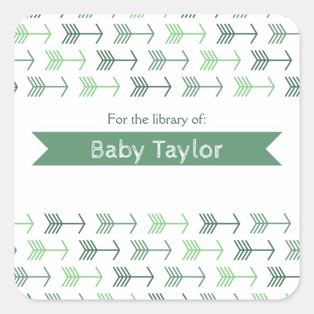 Bibliotheksaufkleber für Buchzeichen Quadratischer Aufkleber (Vorderseite)