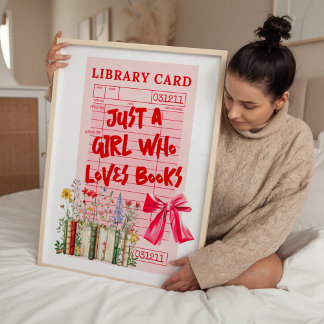 Bibliotheksausweis Heiße Mädchen lesen Bücher Fotodruck