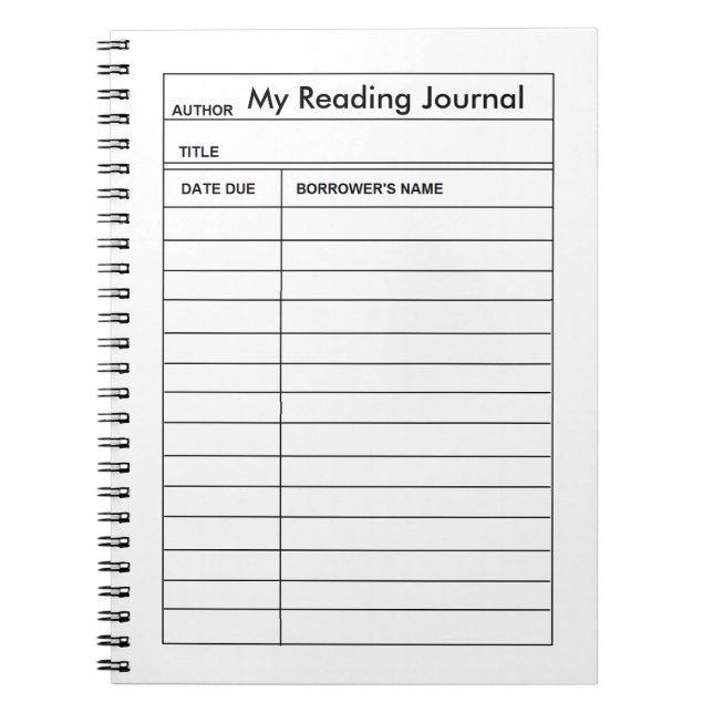 "Bibliotheksausweis-" Notizbuch Notizblock (Vorderseite)