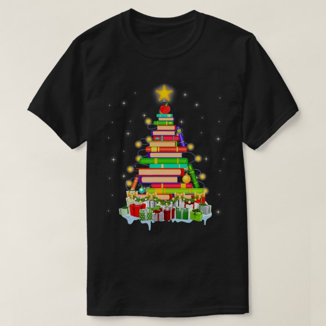 Bibliotheksbaum für Bibliotheksleser T-Shirt (Design vorne)
