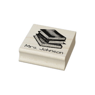 Bibliotheksbuch Personalisierter Lehrer Bibliothek Gummistempel
