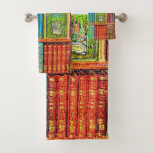 Bibliotheksbücher Badhandtuch Set