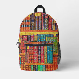 Bibliotheksbücher drucken Nähtasche Bedruckter Rucksack
