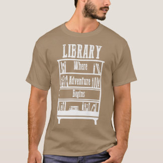 Bibliotheksbücher, in denen das Abenteuer beginnt T-Shirt