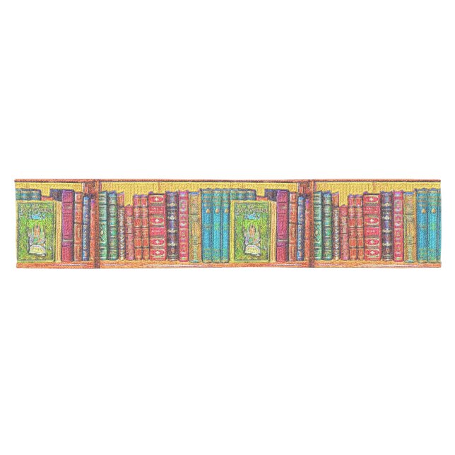 Bibliotheksbücher Kurzer Tischläufer (Horizontal)