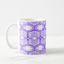 Bibliotheksbuchmuster kaffeetasse