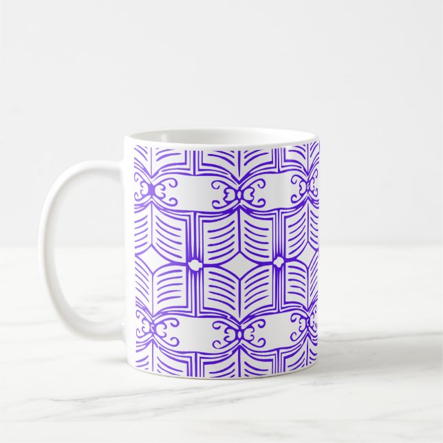 Bibliotheksbuchmuster  kaffeetasse (Links)