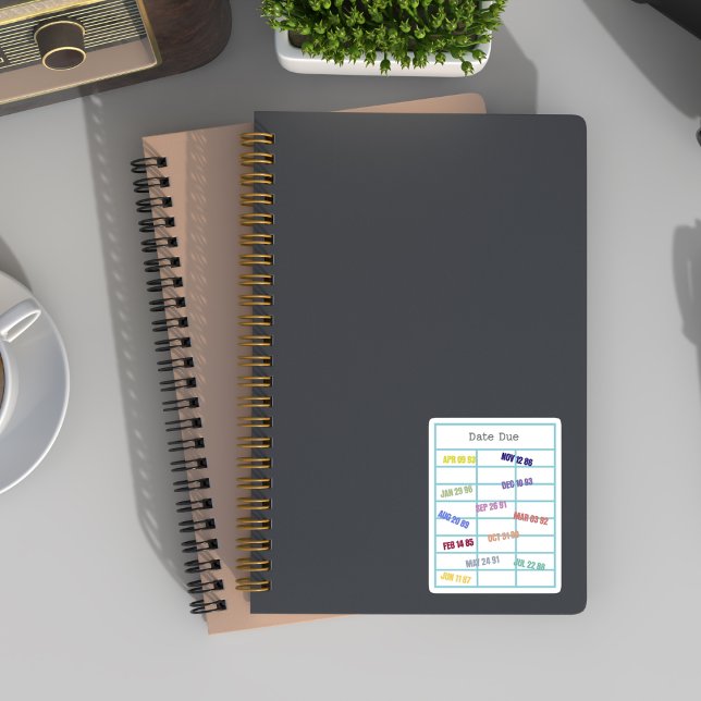 Bibliotheksdatum Fälligkeitsliste Aufkleber (Von Creator hochgeladen)