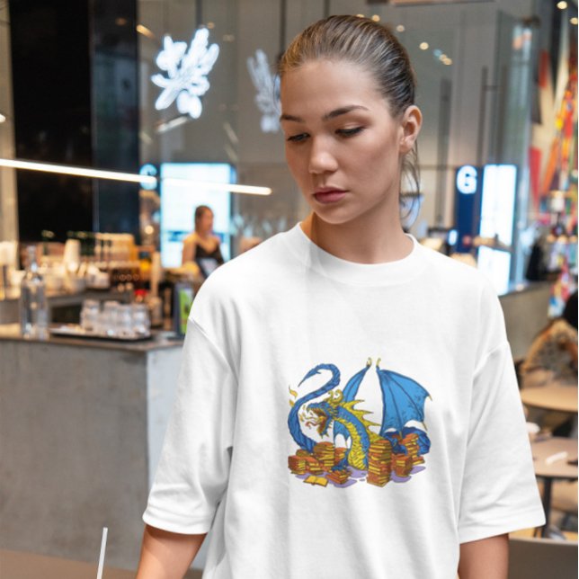 Bibliotheksdrache mit Büchern T-Shirt (Von Creator hochgeladen)