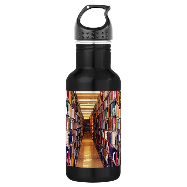 Bibliotheksgehäuse 18oz Wasserflasche (Vorderseite)