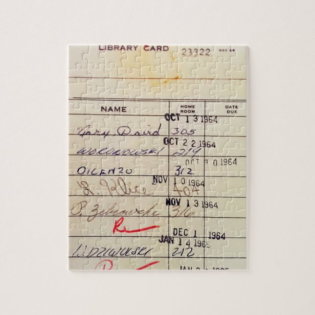 Bibliothekskarte 23322 puzzle (Vertikal)