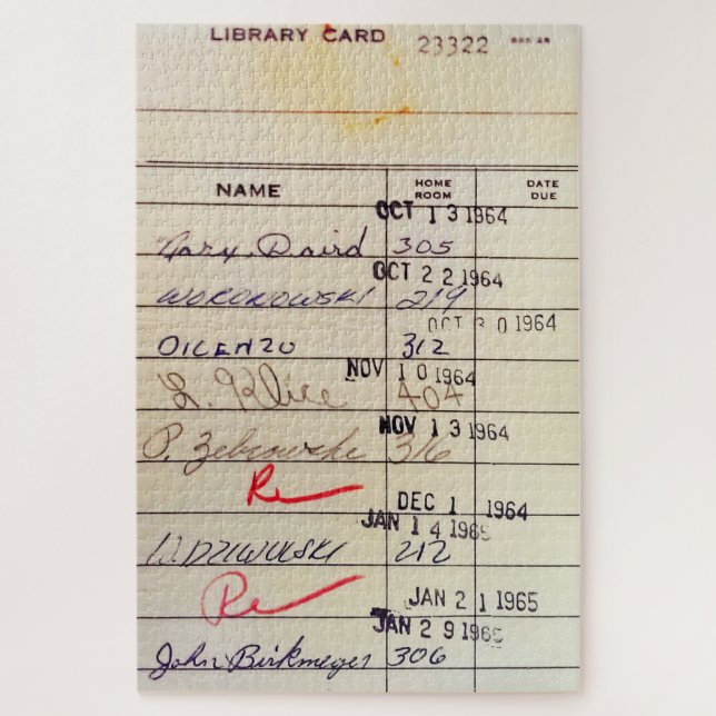 Bibliothekskarte 23322 puzzle (Vertikal)