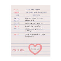 Bibliothekskarte Save the Date Postkarte