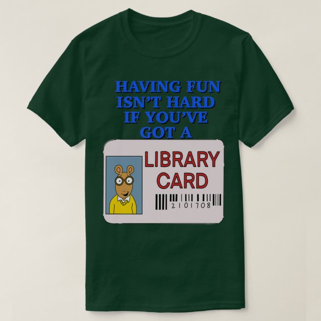 Bibliothekskarte T-Shirt (Design vorne)