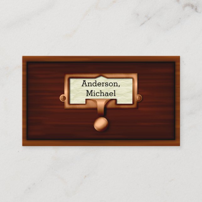 Bibliothekskatalog-Autor für Bibliotheken Visitenkarte (Vorderseite)