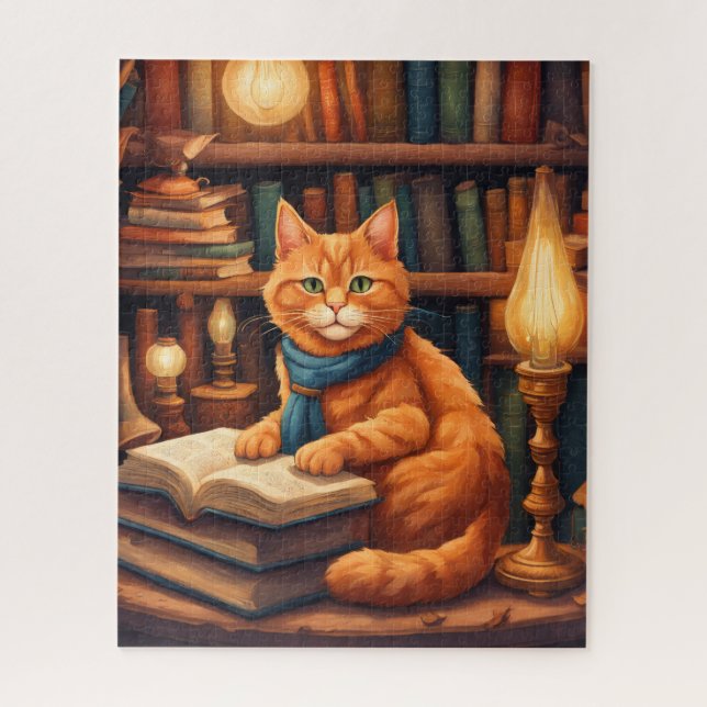 Bibliothekskatze #13 Puzzle (Vertikal)