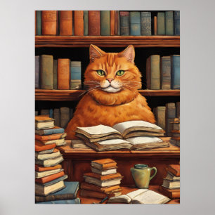 Bibliothekskatze #1 Poster