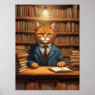 Bibliothekskatze #20 Poster