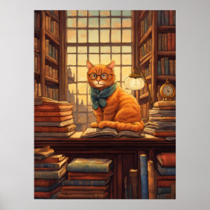 Bibliothekskatze #4 Poster