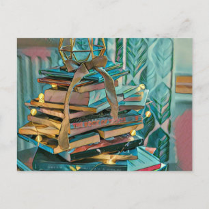 Bibliotheksliebhaber-Kunstwerk Postkarte
