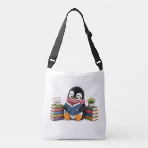 Bibliotheksliebhaber-Pinguin-Tragetasche Tragetaschen Mit Langen Trägern