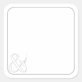 & Bibliotheksmarken | Geschenkanhänger | Nähorgani Quadratischer Aufkleber