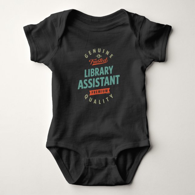 Bibliotheksperson Baby Strampler (Vorderseite)