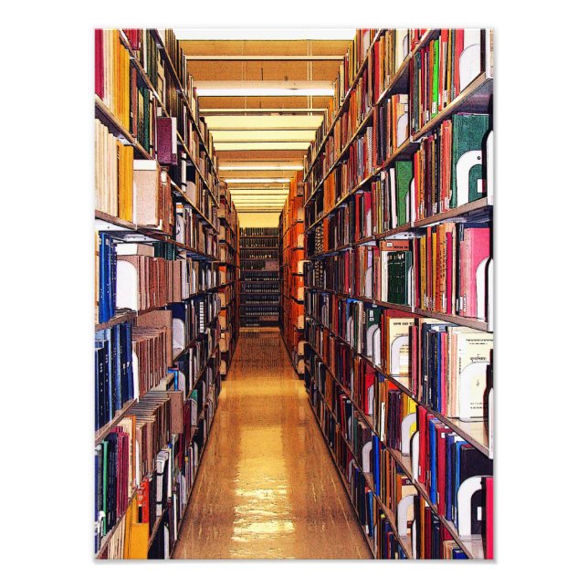 Bibliothekstapel Fotodruck (Vorne)