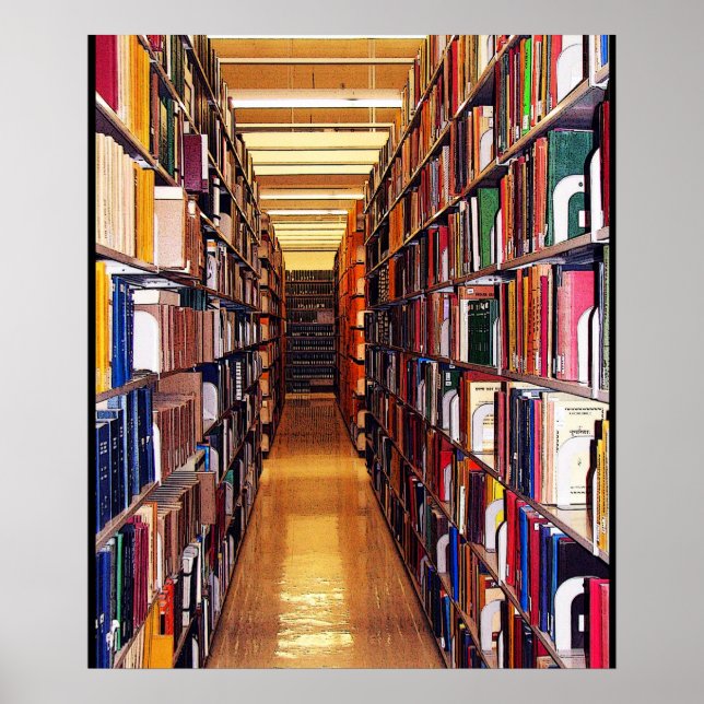Bibliothekstapel Poster (Vorne)