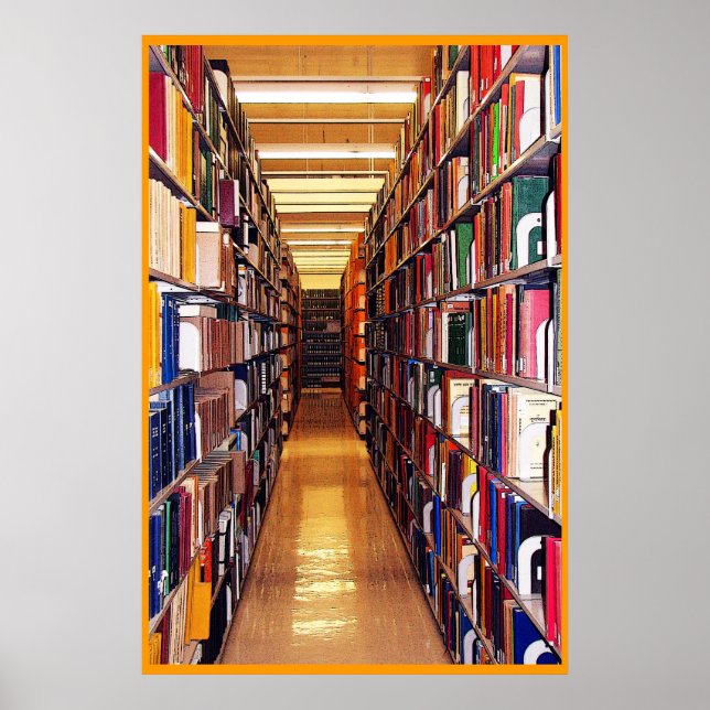 Bibliothekstapel Poster (Vorne)
